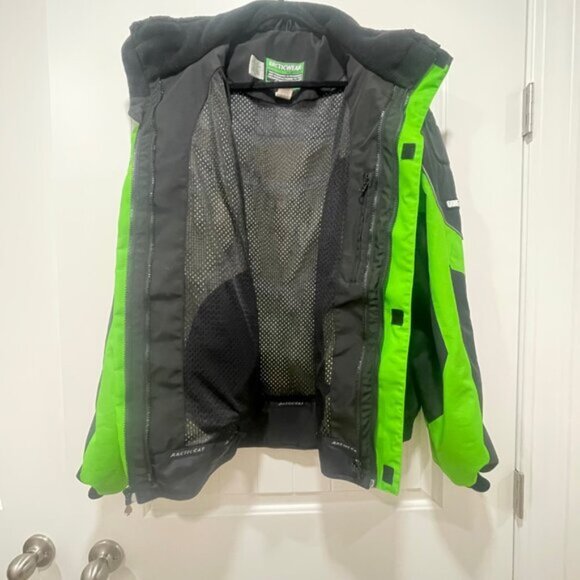 Men's Arctic Cat Mountain Gore Tex Snowmobiling Jacket Green Black 2XLT - Picture 10 of 14